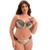 Agnes Orinda 2 Pcs Women's Lace Overlay Adjustable Push-Up Underwire Comfort Undergarment Set - 4 of 4