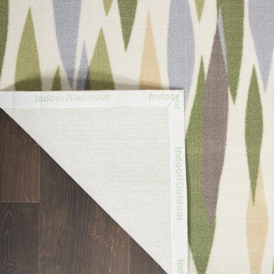 Violet Rectangular Synthetic Reversible Outdoor Area Rug