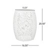 Maggift Patio End Tables, Stylish End Tables for Indoor and Outdoor Use, Ideal for Gardens, Backyard, Special Design, White, 16.5"*16.5"*20.5" - 3 of 4