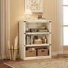 3 Tier Bookcase, Farmhouse Book Shelf with Storage, 40 Inch Tall Open Display Bookshelves - 3 of 4