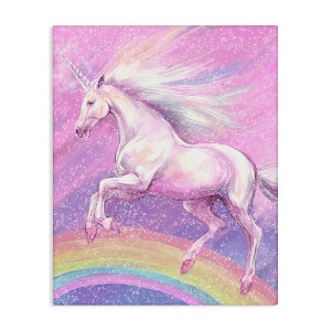 Stupell Industries Rainbow Unicorn Scene, 16" x 20" - 1 of 4