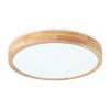 Dewdrop Nordic Minimalist Ceiling Light LED Wood Frame Glare Free 24W 5CCT Dimmable ETL Living Room - 2 of 4