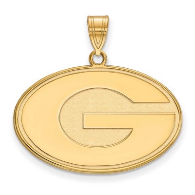 Black Bow Jewelry 10k Yellow Gold Georgia Bulldogs NCAA Large Pendant