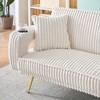 GlasFlength Sofas Contemporary Sofa with Cushioned Support and Clean Lines for Modern Living Spaces, White,74”*33”*31" - 3 of 4