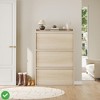 Shoe Cabinet with 3 Flip Drawers FreeStanding Shoe Storage  Wooden Shoe Organizer with Adjustable Shelf - 3 of 4