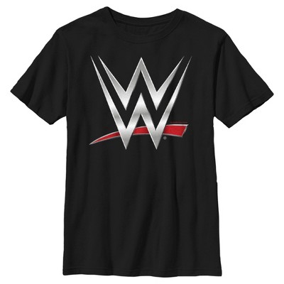 Boy's Wwe Chrome Logo T-shirt - Black - Small : Target