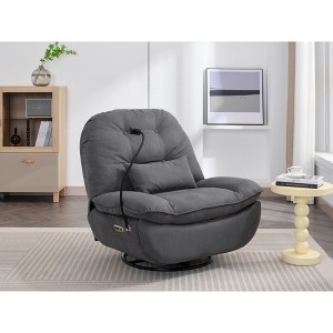 270° Swivel Glider Power Recliner with USB Charger, Bluetooth Music Player, Multi-Function Modes for Sleep, Work, Gaming, and Leisure - 1 of 4