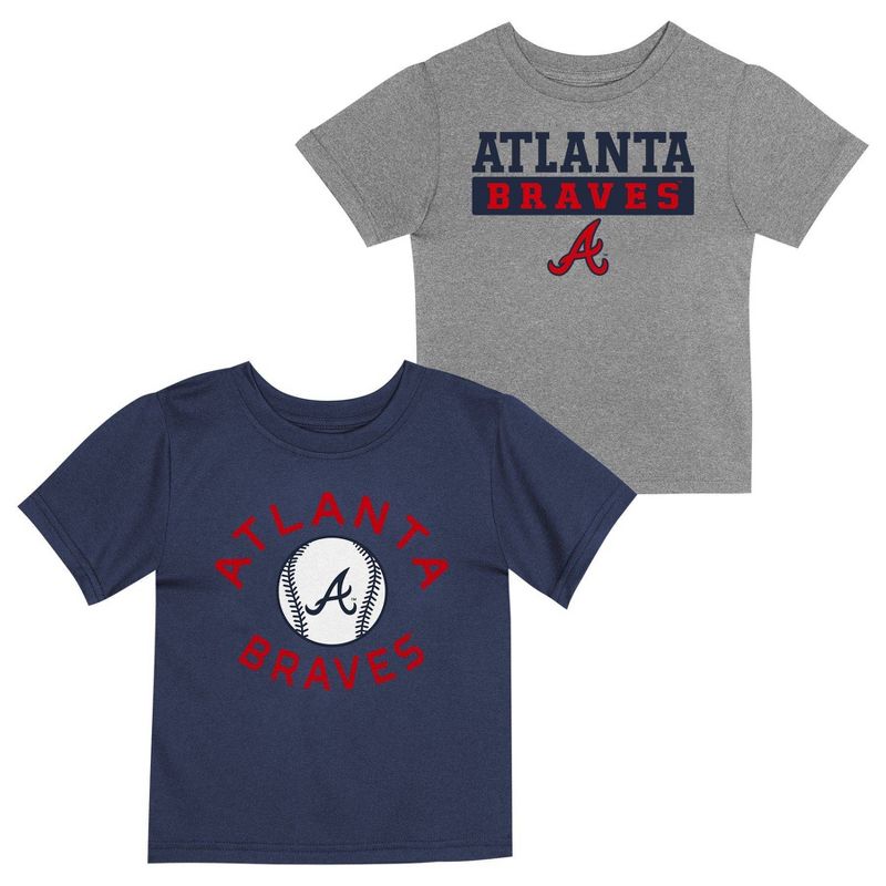 MLB Atlanta Braves Toddler Boys&#39; 2pk T-Shirt, 1 of 4