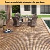 Gulches 30 PCS Interlocking Deck Tiles Striped Pattern, 12" x 12" Square Yellow Acacia Hardwood Outdoor Flooring for Patio, Bancony, Pool Side - 2 of 4
