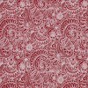 Ellis Segovia Printed Paisley Pattern on Ground 1.5" Rod Pocket High Quality Tailored Tiers Red - 3 of 4