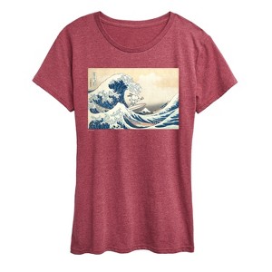 Women's - Peanuts - Snoopy Great Wave Short Sleeve Graphic T-Shirt - 1 of 4