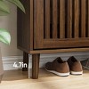 KWPZQEB Shoe Cabinet with 2 Flip Drawers, Hidden Wood Shoe Cabinet, Freestanding Shoe Storage Cabinet for Entryway Hallway, Walnut - 4 of 4