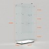 VYNXARIA Tempered Glass Display Cabinet,Wine & Storage Cabinet,Door Locks,Adjustable Feet for Uneven Ground,White - 4 of 4