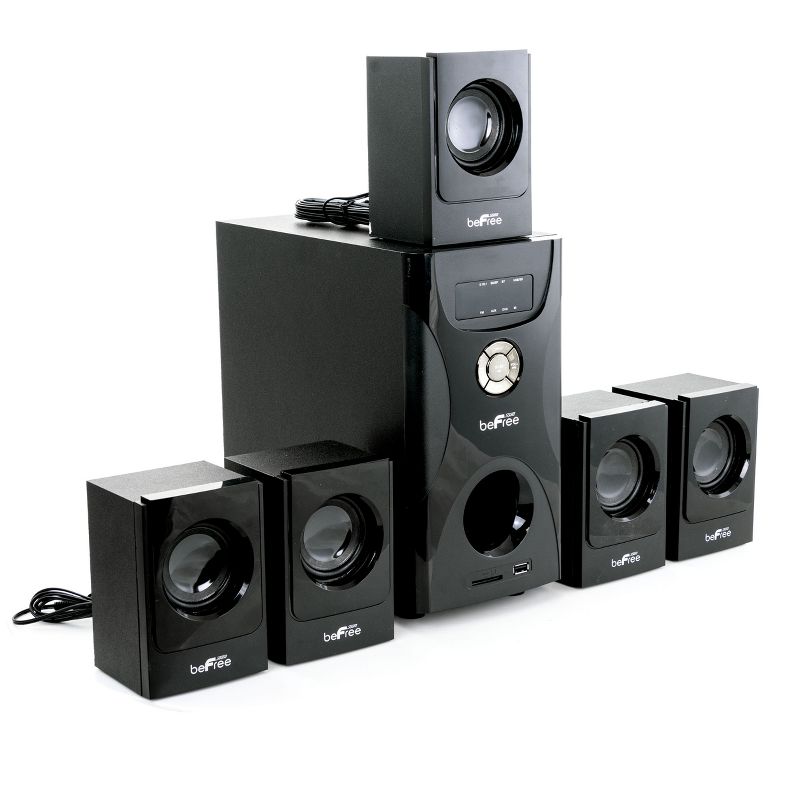 beFree Sound 5.1 Channel Surround Sound Bluetooth Speaker System in Black, 4 of 16
