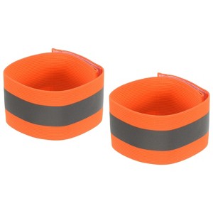 Unique Bargains Reflective Bands for Arm Wrist Ankle Leg Strip Wide Green 2 Pack - 1 of 4