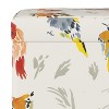 Skyline Furniture Pattern Fairland Square Storage Ottoman Multi Bird Print: Upholstered Footstool with Lid - 3 of 4