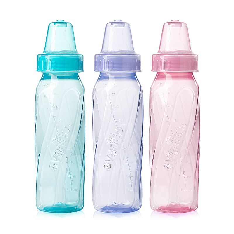 Evenflo Feeding Classic Tinted Plastic and Silicone Baby Bottles - 8oz/12ct, 3 of 7