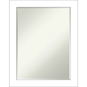 Amanti Art Wedge White Petite Bevel Bathroom Wall Mirror 28 x 22 in. - 1 of 4