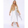 INSPIRE CHIC Women's Long Sleeve Open Front Cropped Winter Faux Fur Jacket - 4 of 4