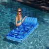 Swimline 80" Inflatable 1-Person Camouflage Sumo Sized Swimming Pool Floating Air Mattress Raft - Blue - 3 of 4