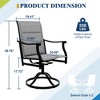 Outdoor Swivel Dining Chairs with Padded Textilene Breathable Back, Swivel Patio Dining Chairs Set of 8, SwivelPatio SlingChairs Set for Poolside - 2 of 4