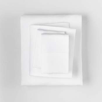 Queen Linen Blend Sheet Set White - Casaluna™