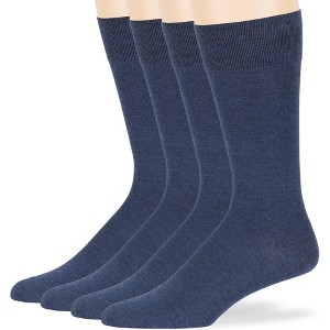 Men's Viscose Bamboo Dress Sock - 4 Pack - 7BIGSTARS KINGDOM - 1 of 4