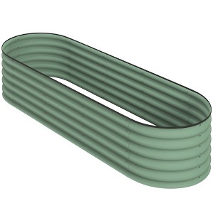 6.4' x 2' x 1.4' Galvanized Raised Garden Bed Kit, Metal Planter Box with Safety Edging - 1 of 4