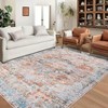 Living Room Rug Vintage  Washable Rug Non Slip Distressed Floor Cover Low Pile Ultra-Soft Carpet for Bedroom Office - 3 of 4