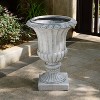 Gulches 110 Qt Antique White Magnesium Oxide Urn Planter Indoor Outdoor (18x18x26 in) 1-Pack - 3 of 4