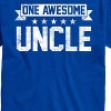 Men's - Instant Message - One Awesome Uncle Short Sleeve Graphic T-Shirt - 2 of 4