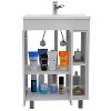 Depot E-Shop Free Standing Vanity, Two Interior Shelves, Two External Shelves, Double Door Cabinet - image 2 of 4