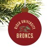 Rider University Broncs Logo Wood Christmas Tree Holiday Ornament - 4 of 4