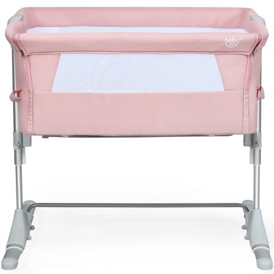 Image of Costway Portable Baby Bed Side Sleeper Infant Travel Bassinet Crib W/Carrying Bag Pink