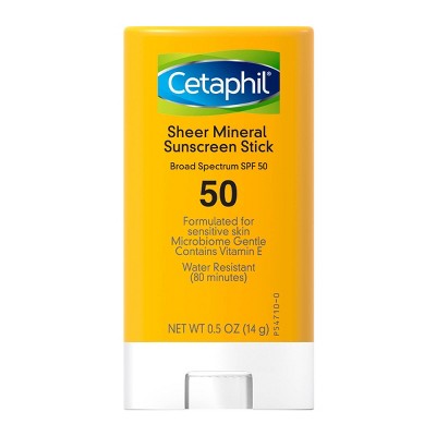 Cetaphil Sheer Mineral Sunscreen Stick - SPF 50 - 0.5oz