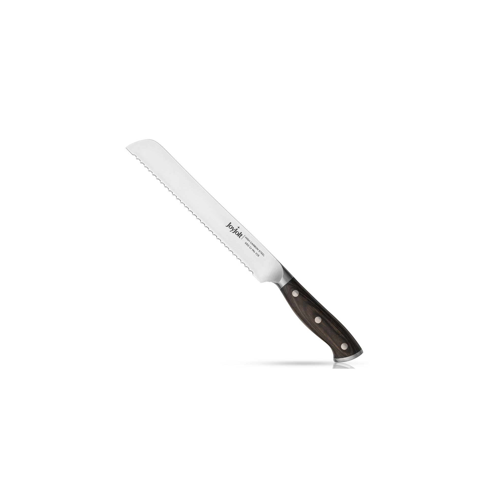 JoyJolt 8” Bread Knife Serrated Stainless Steel Kitchen Knife