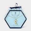 14K Gold Dipped Cubic Zirconia Duo Initial Multi-Strand Necklace - A New Day™ Gold - 3 of 4