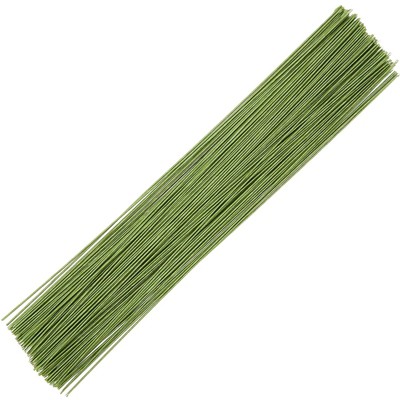 140 Counts Floral Flower Wire Stems, Wrapped 16 Gauge for DIY Crafts Flower Arrangement Wedding Holiday Decoration, Green, 16 inches
