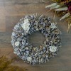 Northlight White Rose and Winter Botanicals Artificial Christmas Wreath, 13.5-Inch, Unlit - 2 of 3