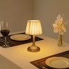 ALOADECOR Glam Cordless Table Lamp Touch Control with 3 Way Elegant Dimmable Rechargeable LED Lamp with Fabric Shade In Brass Finish - 2 of 4