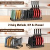 LunaLulinlk Cutting Board Organizer Rack, Expandable Baking Tray and Cookie Sheet Organizer with 14 Adjustable Dividers, Black - 4 of 4