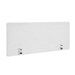 VEVOR Desk Divider Privacy Panel, 60" x 24" Clamp-on Office Desk Partition, PET Cubicle Partition Panel, Grey - 1 of 4