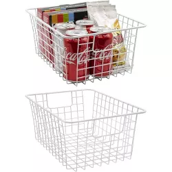 Sorbus Storage Bins with Wire Style Frames for Home and Pantry