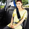 Zone Tech Car Soft Faux Sheepskin Seat Belt Comfortable Shoulder Pad Gray or Black - 3 of 4