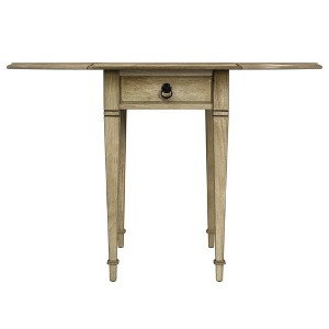 HomeRoots 28" Beige Manufactured Wood Rectangular End Table With Drawer - 1 of 4