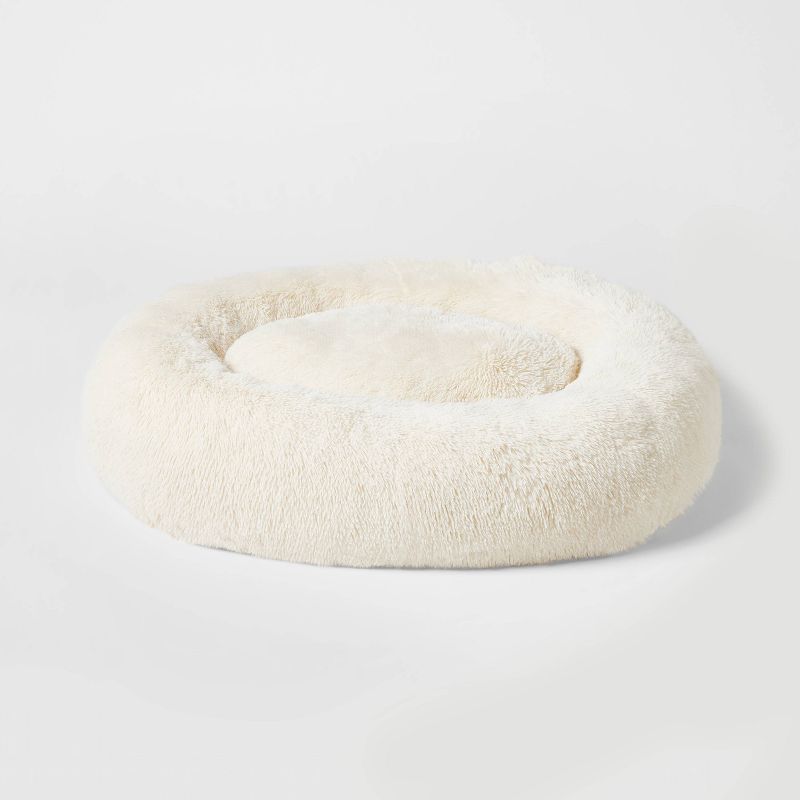 Donut Bolster Dog Bed - Boots &#38; Barkley&#8482; - Cream - XL, 1 of 5