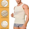 NEBILITY Compression Shirt for Men Slimming Undershirt Body Shaper Tank top for gynomastica Sleeveless Shapewear Vest Men - 3 of 4