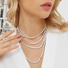 0mm Cubic Zirconia Tennis Necklace, 18K Gold Plated 16-24 Inch CZ Chain - 2 of 4