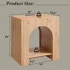Nightstand with Charging Station, 22" Modern Night Stand with Arched Open Shelf, End Tables for Living Room Bedroom - 3 of 4