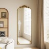 65"x22"  Arched Full Length Mirror Metal Vintage Mirror Baroque Style,Antique Gold - 2 of 4